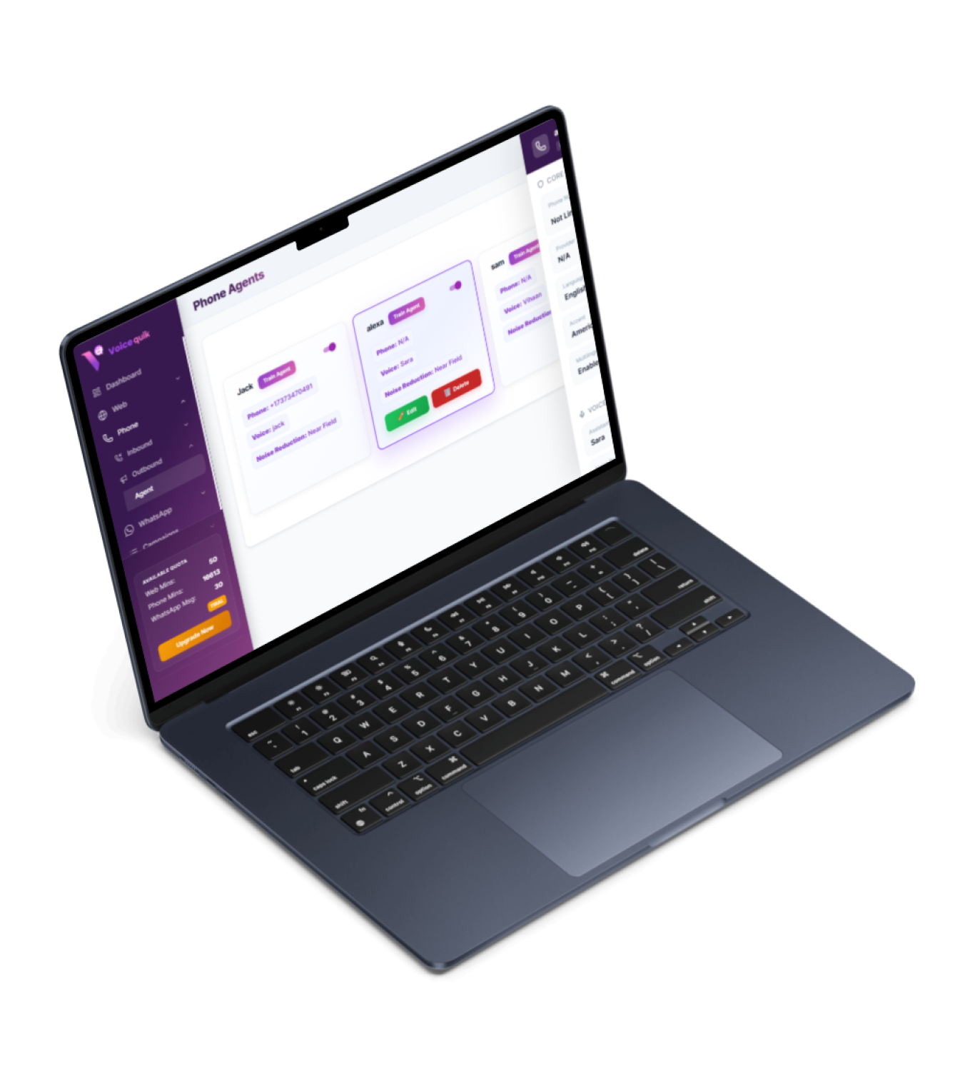 VoiceQuik AI Dashboard